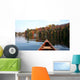 Autumn Lake Reflection with Wall Decal Design 2