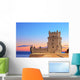 Tower of Belem (Torre de Belem), on sunset, Lisbon, Portugal Wall Mural