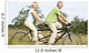 Mature couple riding tandem Wall Mural