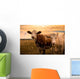Cows Sunset Wall Decal