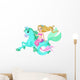 Beautiful Mermaid Riding Seahorse Wall Decal