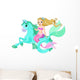 Beautiful Mermaid Riding Seahorse Wall Decal