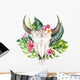 Tropical Bohemian Cow Skull Wall Decal
