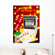 Gambling illustration with casino elements Wall Mural