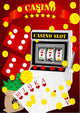 Gambling illustration with casino elements Wall Mural