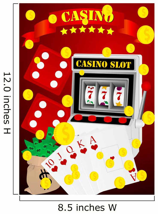 Gambling illustration with casino elements Wall Mural