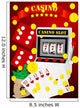 Gambling illustration with casino elements Wall Mural