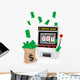 Casino illustration with slot machine and money Wall Decal