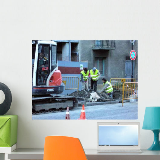 Workers Working Construction Wall Decal