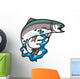 Jumping Trout Wall Decal