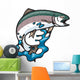 Jumping Trout Wall Decal