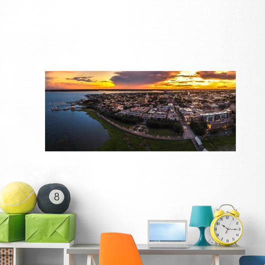 Charleston Fountain from above Wall Decal