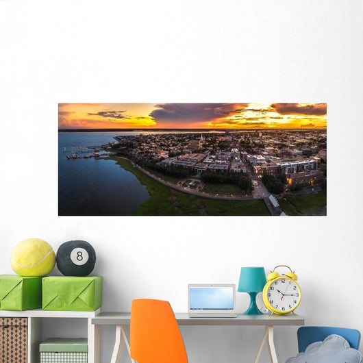 Charleston Fountain from above Wall Decal