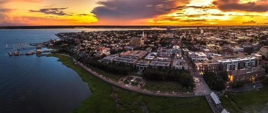Charleston Fountain from above Wall Decal