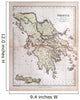 Old Map Greece 1870