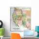 Old map of America, 1870 Wall Mural
