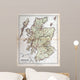 Old Map Scotland 1870 Wall Decal