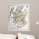 Old Map Scotland 1870 Wall Decal