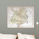 Old Map China 1870 Wall Decal