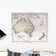 Old Map of Australia New Zealand 1870 Wall Mural