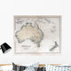 Old Map of Australia New Zealand 1870 Wall Mural