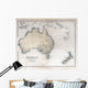 Old Map of Australia New Zealand 1870 Wall Mural