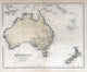 Old Map of Australia New Zealand 1870 Wall Mural