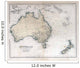Old Map of Australia New Zealand 1870 Wall Mural