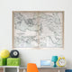 Old map of countries mentioned in the Bible, 1870 Wall Mural