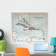Old map of West India Islands, 1870. Bahamas, Haiti, Puerto Rico Wall Mural