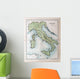 Old map of Italy, 1870 Wall Mural
