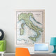Old map of Italy, 1870 Wall Mural