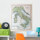 Old map of Italy, 1870 Wall Mural