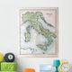 Old map of Italy, 1870 Wall Mural