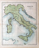 Old map of Italy, 1870 Wall Mural