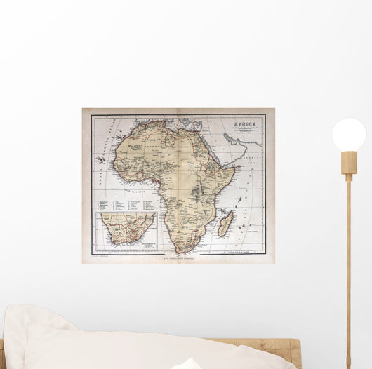Old map of Africa, 1870 Wall Mural