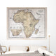 Old map of Africa, 1870 Wall Mural