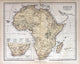 Old map of Africa, 1870 Wall Mural