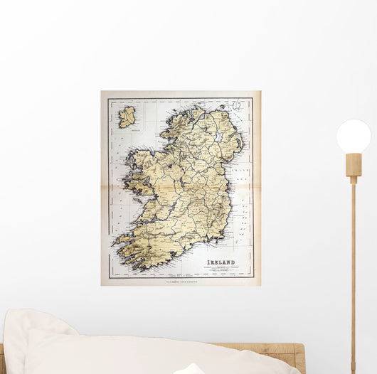Old Map Ireland 1870 Wall Decal