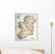 Old Map Ireland 1870 Wall Decal