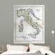 Old Map Italy 1870 Wall Decal