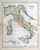 Old Map Italy 1870 Wall Decal
