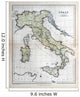 Old Map Italy 1870 Wall Decal
