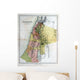 Old map of Palestine, Israel, 1870 Wall Mural