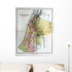 Old map of Palestine, Israel, 1870 Wall Mural