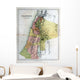 Old map of Palestine, Israel, 1870 Wall Mural