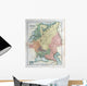 Old map of Russia, 1870 Wall Mural