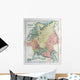 Old map of Russia, 1870 Wall Mural