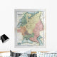 Old map of Russia, 1870 Wall Mural