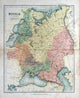 Old map of Russia, 1870 Wall Mural